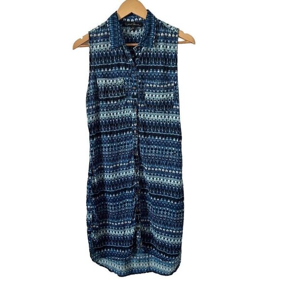 French Laundry Blue Patterned Mini Dress - Picture 13 of 16